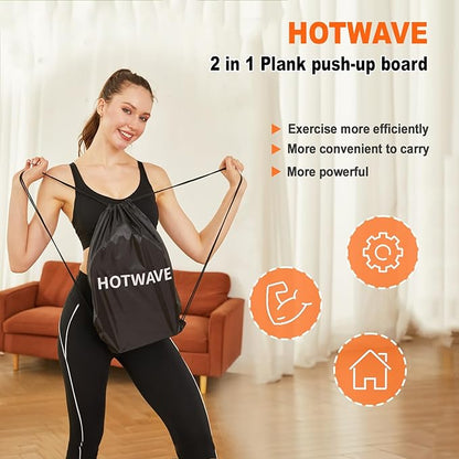 HOTWAVE Portable Workout Equipment with 20 Gym Accessories.Push Up Board &Plank,Resistance Band with Ab Roller Wheel,Exercise at Home For Men and Women