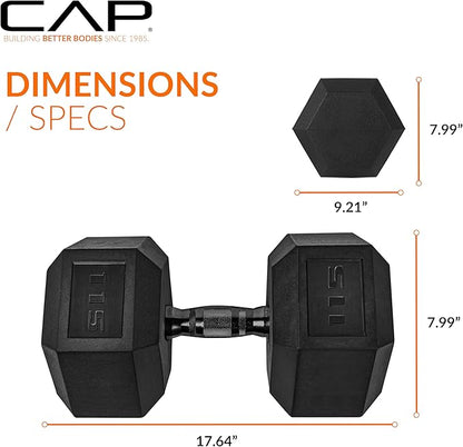 CAP Barbell Coated Hex Dumbbell Weight