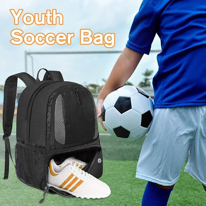 YOREPEK Soccer Backpack,Soccer Bag with Ball Holder, Water resistant Sport Equipment Bags Fit Basketball Volleyball Football