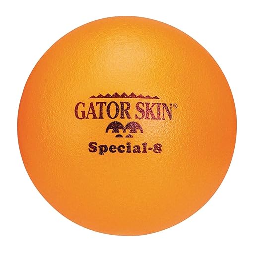 S&S Worldwide Gator Skin Special-8 Foam Ball. Orange PU Coated Ball with Medium Density Foam Core. Soft No-Sting Ball is Great for GaGa Pits, Dodgeball, Kickball, Volleyball, PE Games and More.