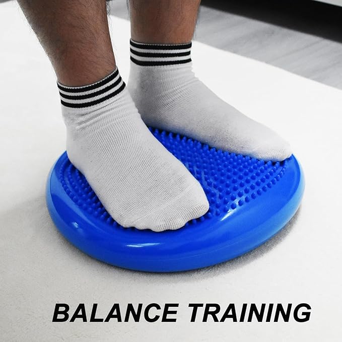 Senston Inflate Stability Wobble Cushion Balance Board for Agility Training, Improving Posture, Gym Workouts, Yoga