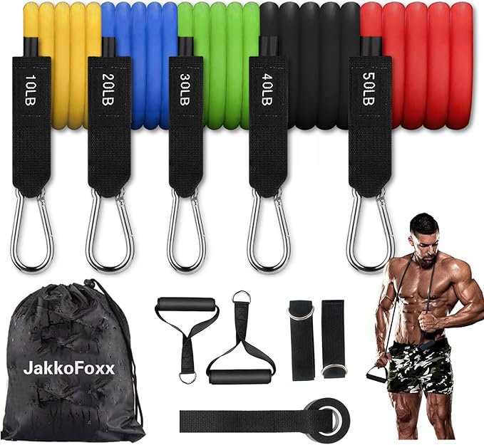 Resistance Bands, Resistance Band Sets, Exercise Bands with Handles, Exercise Bands, Exercise Bands for Men and Women, Leg Ankle Bands for Muscle Training, Body Sculpting, Physiotherapy