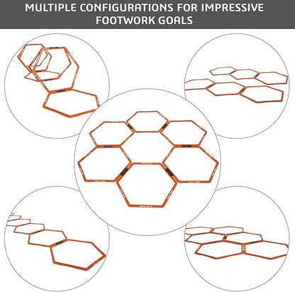 Yes4All Hex Agility Rings/Speed Rings with Carrying Bag