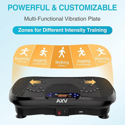 Vibration Plate Fitness Platform Exercise Machine Vibrating Shaking Full Body Shaker Workout Power Waver Vibrate Stand Shake Board Sport Gym for Weight Loss Fat Burner for Women Men