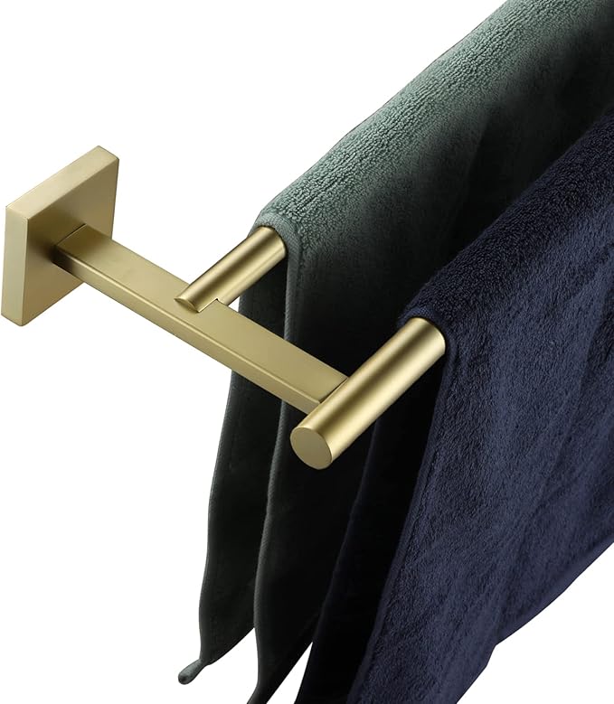 KOKOSIRI Hand Towel Bar Bathroom Towel Holder Rack for Bath Cabinet Towel Rails 16 Inch Brushed Gold Stainless Steel B5005BG-L16