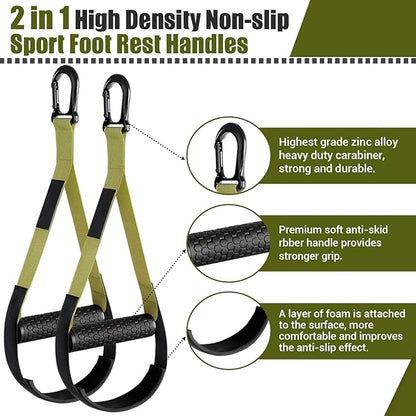 Home Resistance Training Kit, Adjustable Full Body Workout Strap Resistance Trainer with Handles, Door Anchor and Training Poster, Resistance Straps for Indoor, Outdoor and Home Gym Equipment