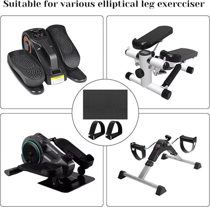 Rainmae Ellipse Leg Exerciser Machine Non-Slip Mat with Pedal Straps, Apply to Under Desk Elliptical Peddler While Sitting, for Leg Training Seated Foot Pedal Exerciser Equipment Protect Floor