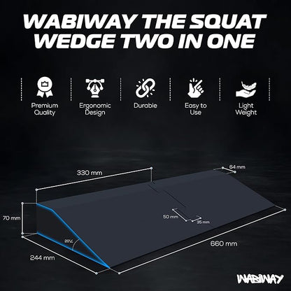 Squat Wedge Block -Slant Board for Squats -Heel Elevated Squat Wedge -Calf Raise block -Wedges for Squats-Great for foot and calf stretch- Ankle Stretcher - Workout equipment for physical therapy