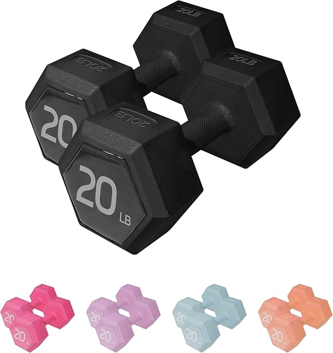 Dumbbell Sets - 5/10/15/20/25/36 lb Dumbbells Pair Hand Weights Set of 2 - Easy Grip - Arm Weights for Men and Women, Home Gym Exercise Equipment for Workouts Fitness Strength Training