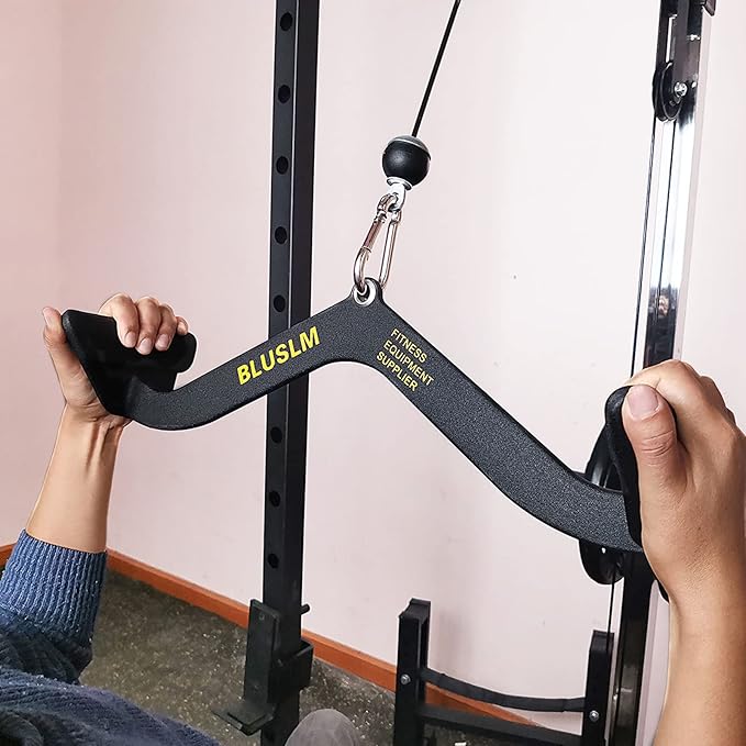 LAT Pull Down Bar for Cable Machine, LAT Pulldown Attachments T Bar V Bar Cable Attachment, Back Tricep Bar Strength Training Handle