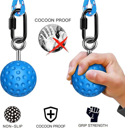 SELEWARE Pull Up Ball Grip, Non-Slip Rock Climbing Holds Pull Up Power Ball for Strength Training Attachment, Neutral Grip Pull Up Handles for Chin Up Bar, Kettlebell, Barbell Home Gym Workout