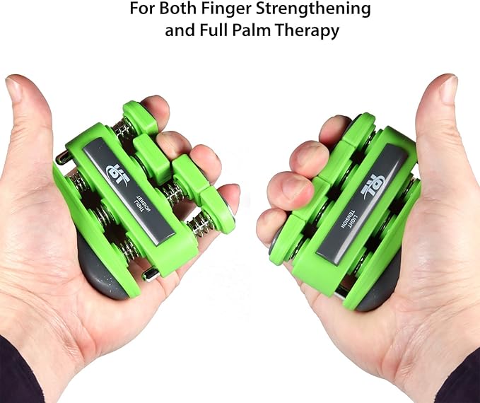 Finger Strengthener Grip, Finger Exerciser & Hand Strengthener, Workout Equipment for Musician, Rock Climbing and Therapy, Hand strengthening rehab - 2 Pack