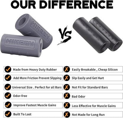 Hikeen Thick Bar Dumbbell Grips Building-2" Outer