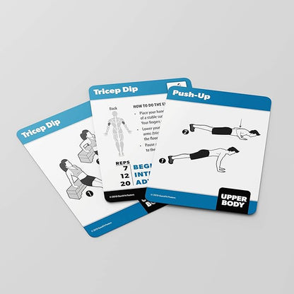 2 Pack - Bodyweight & Dumbbell Fitness Workout Cards - Over 100 Exercises