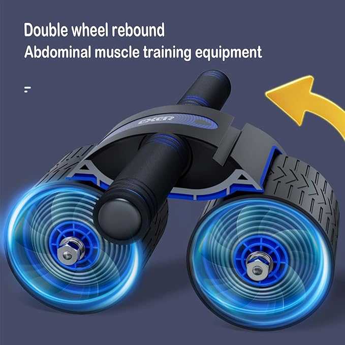 AB Wheel Roller with Automatic Rebound Assistance and Resistance Springs Perfect Home Gym Equipment for Men Women Abdominal Exercise Abdominal Fitness