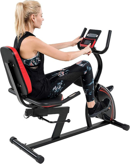 VANSWE Recumbent Exercise Bike for Adults Seniors - Recumbent Bikes for Home with Magnetic Resistance, Bluetooth and App Connectivity, Pulse Sensor