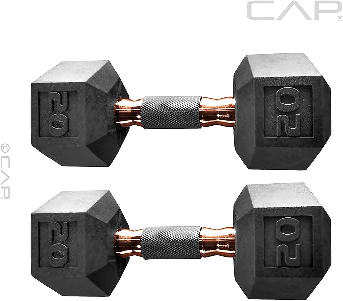 CAP 50 lbs Coated Dumbbell Set | Multiple Styles