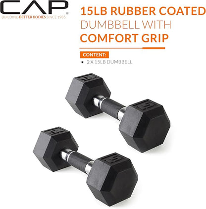 CAP Barbell Coated Dumbbell Weight Pairs | Multiple Options