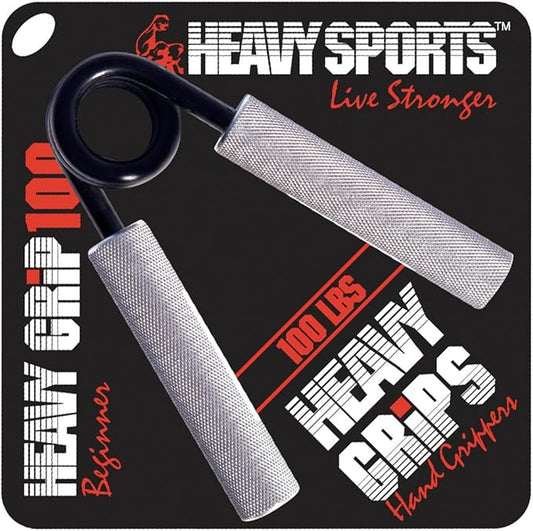 Heavy Grips - 100 lbs Resistance - Beginner - Grip Strengthener - Hand Exerciser - Hand Grippers for Beginners to Professionals