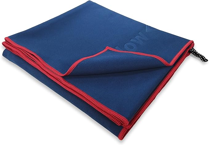 Flow Hydro Sport Towel - Microfiber Quick Dry Swimming Towels for Swim, Pool, Triathlon, and Other Water Sports in Medium, Large, Extra Large, and Hooded Sizes (Navy, X-Large (72" x 40"))