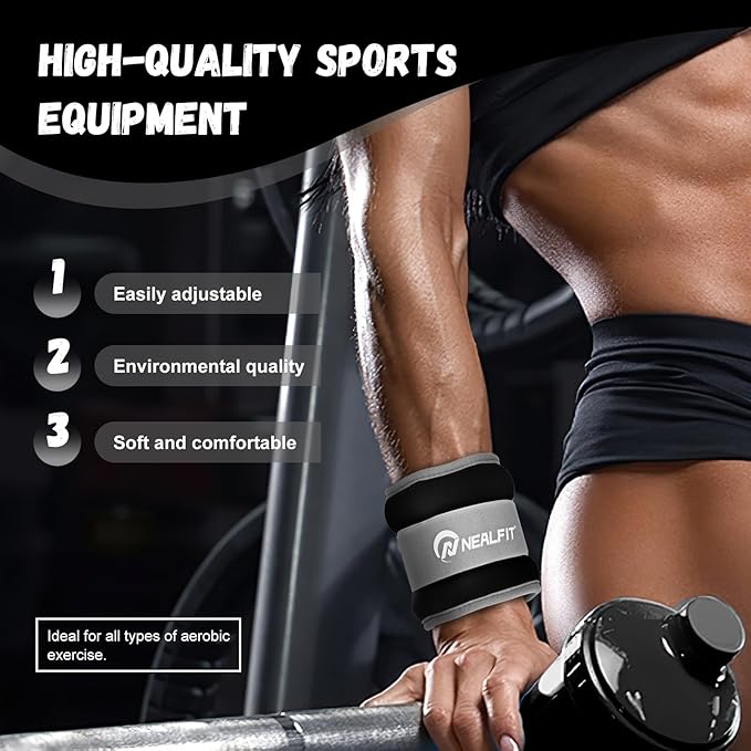 Ankle Weights for Men Women Kids, Leg Arm Wrist Weights with Adjustable Strap for Running, Gymnastics, Aerobics,Gym, Fitness