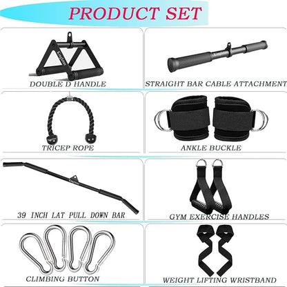 Cable Machine Accessories for Home Gym, Triceps Press Down Cable Machine attachments, LAT Pull Down attachments,, Triceps Pull Down attachments, Fitness Equipment Cable Accessories.