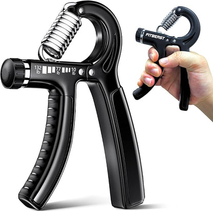 FitBeast Grip Strengthener Forearm Strengthener, Adjustable Hand Grip Strengthener for Strength Training & Rehabilitation, 10-132 lbs Resistance, Ideal for Athletes and Physical Therapy (1 Piece)