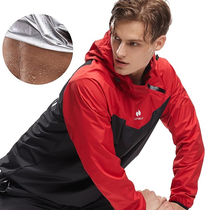 HOTSUIT Sauna Suit for Men Sweat Sauna Jacket Pant Gym Workout Sweat Suits