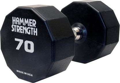 Hammer Strength 12 Sided Urethane Dumbbell 70Lb (1 Dumbbell)