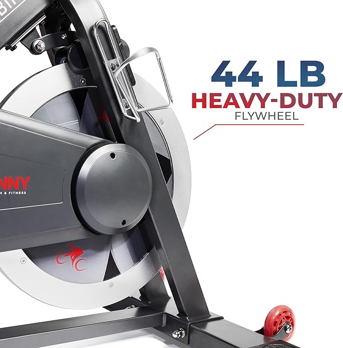 Sunny Health & Fitness Magnetic Belt Drive Indoor Cycling Bike With Optional SunnyFit® App Connectivity