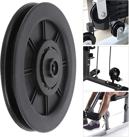 Keenso 10Pcs/Set 100mm Nylon Bearing Pulley Wheel, U Groove Roller Wheelfor Gym Fitness Equipment Combination Fitness Products