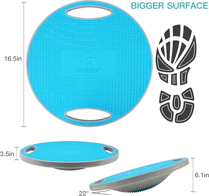 Wobble Balance Board,Exercise Balance Stability Trainer Non-Skid TPE Bump Surface & Bottom Healthy Material Portable Rocker Board for Balance Training and Exercising