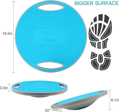 Wobble Balance Board,Exercise Balance Stability Trainer Non-Skid TPE Bump Surface & Bottom Healthy Material Portable Rocker Board for Balance Training and Exercising