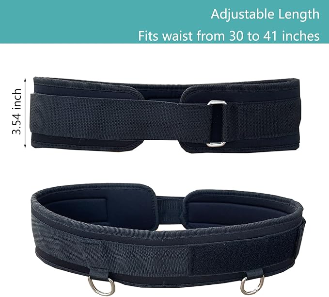 Weighted Training Waist Belt for Pulling Sled and Tires,Weight Sled Pulling Strap,Sled Trainer Pull Leash of Sled Harness,Pulley Strap for Strength Speed Agility Training