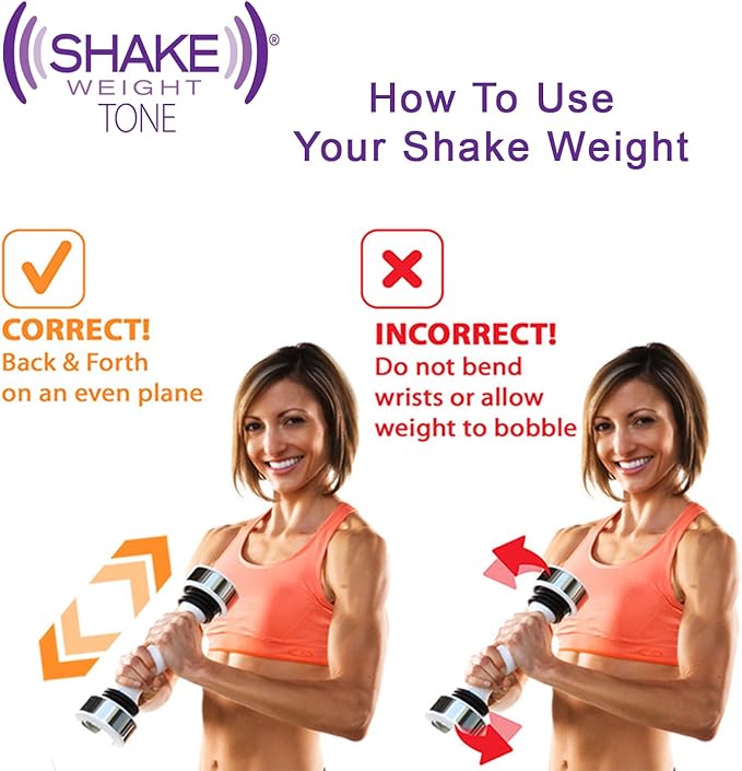 Shake Weight®Tone for Women - 2.5lb Muscle Toning Dumbbell to Sculpt Your Arms, Shoulders & Chest All at The Same Time - Exercise Equipment for All Fitness Levels - Single Dumbbell Shaking Weight