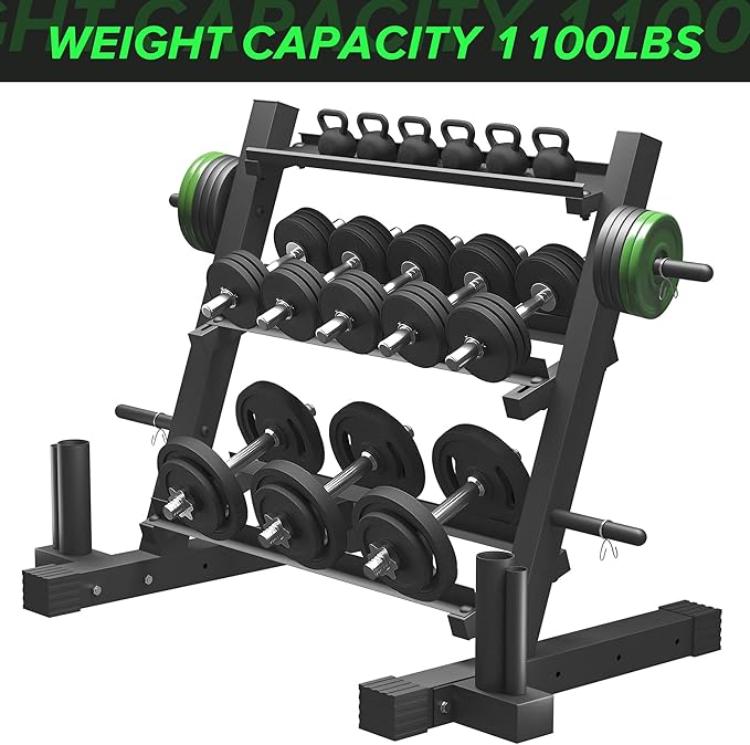 Dumbbell Rack Multifunctional Weight Stand for Home Gym Suitable for Storage of Dumbbell, Weight Plates, and Curl Bar