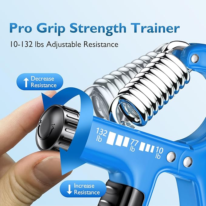 FitBeast Grip Strengthener Forearm Strengthener, Adjustable Hand Grip Strengthener for Strength Training & Rehabilitation, 10-132 lbs Resistance, Ideal for Athletes and Physical Therapy (1 Piece)