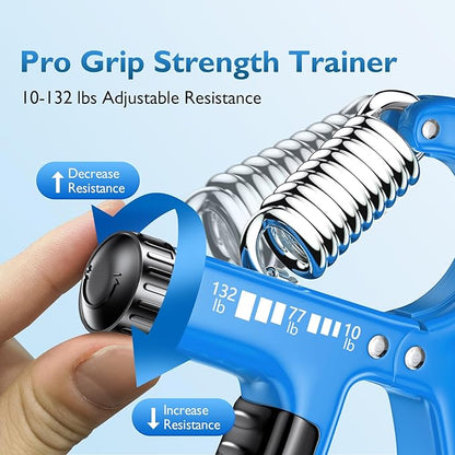 FitBeast Grip Strengthener Forearm Strengthener, Adjustable Hand Grip Strengthener for Strength Training & Rehabilitation, 10-132 lbs Resistance, Ideal for Athletes and Physical Therapy (1 Piece)