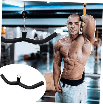 1pc Fitness Bar Lift Pulley System Pull down Biceps Bar Curling Bar Portable Bar Table Tension Supplies Heavy Duty Pulley Curl Bar Steel Fitness Equipment Accessories