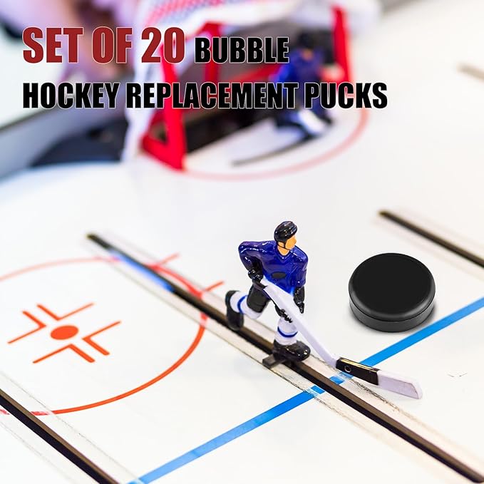 Liliful 0.98 x 0.33 Inch Mini Hockey Pucks for Tables Game Small Replacement Pucks Hockey Accessories for Adults Fun Entertainment Equipment