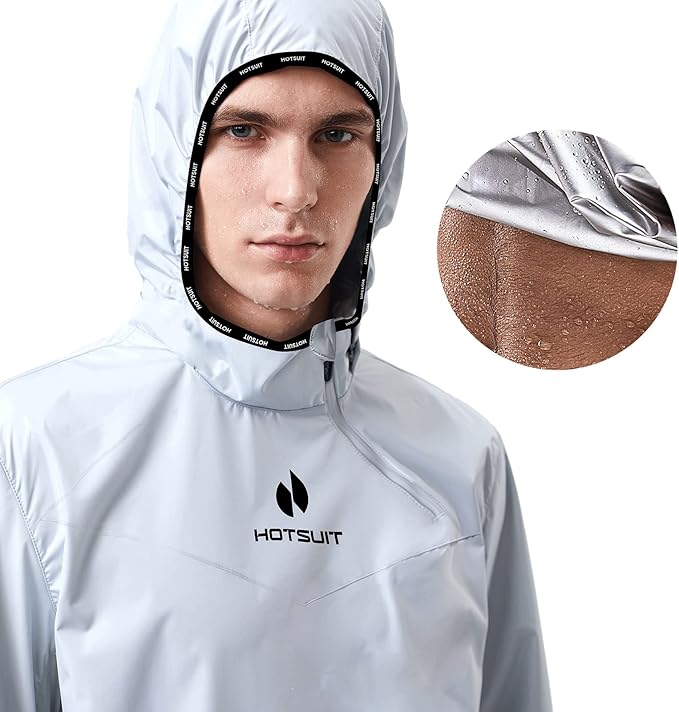 HOTSUIT Sauna Suit for Men Sweat Sauna Jacket Pant Gym Workout Sweat Suits