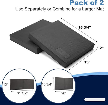 StrongTek Professional Foam Exercise Balance Pad - 15.8" x 13" x 2", High-Density TPE Foam Knee Pad, Non-Slip & Water-Resistant, for Balance Training, Physical Therapy, Yoga, and More