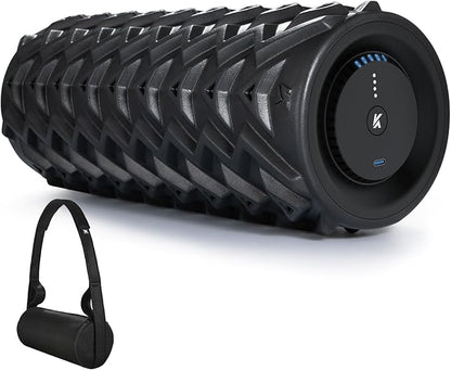 5-Speed Vibrating Foam Roller for Back Pain Relief, Muscle Recovery, Deep Tissue Massage & Physical Therapy - High-Density Electric Rechargeable Massage Roller 12.8 Inches