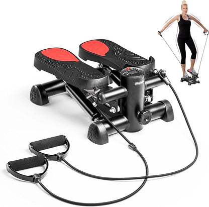 Ktaxon Mini Stepper Stair Stepper, Steppers for Exercise with 330LB Weight Capacity, Workout Equipment for Total Body Workout with Multiple Stability Design, Widened Foot Plate and LED Display