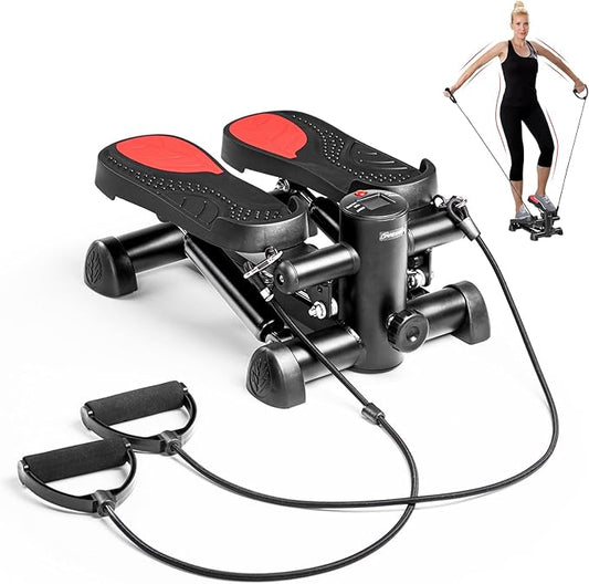 Ktaxon Mini Stepper Stair Stepper, Steppers for Exercise with 330LB Weight Capacity, Workout Equipment for Total Body Workout with Multiple Stability Design, Widened Foot Plate and LED Display