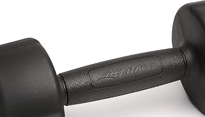 LIFE FITNESS STUDIO INDIVIDUAL BLACK URETHANE 15LB DUMBBELL