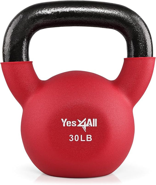 Yes4All Neoprene Coated/Adjustable Kettlebell & Kettlebell Sets - Hand Weights for Home Gym & Dumbbell Weight Set training