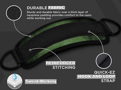 RDX Ankle Straps for Cable Machines Resistance Bands Attachment 7mm Neoprene 10”x4”, Gym