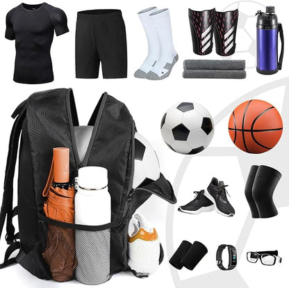 YOREPEK Soccer Backpack,Soccer Bag with Ball Holder, Water resistant Sport Equipment Bags Fit Basketball Volleyball Football