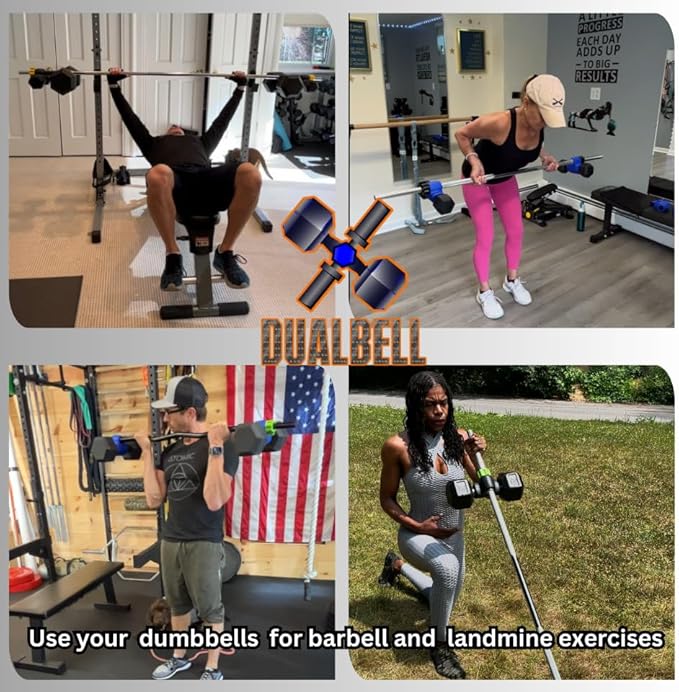 Dumbbell Barbell Converter - 1" Standard Bars, Up to 100lb Capacity - Dumbbell Converter Home Gym Equipment, Versatile Weight Lifting Set, Suitable for Men and Women